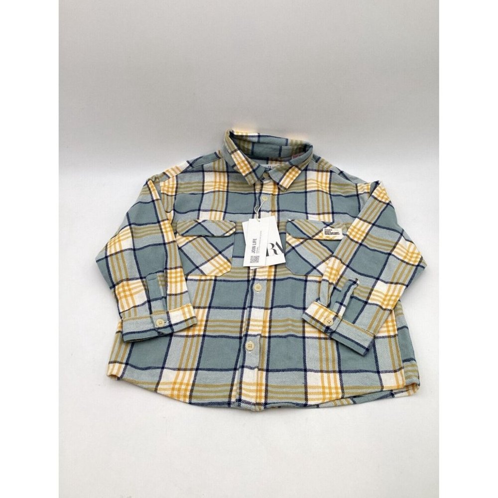 Mossimo Western Shirt Boys Size 4-5 Years Pearl Snap Plaid Cowboy Long Sleeve - Picture 1 of 1